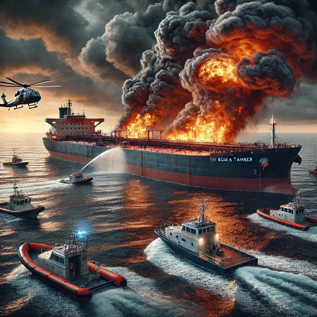 Explosion on board the Koala tanker: sabotage scenario