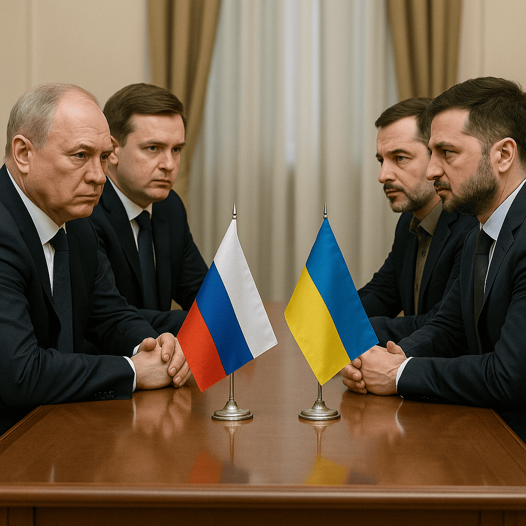 Russian & Ukrainian Delegations Meet for Peace Talks